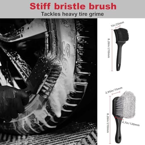 4PCS Wheel Detailing Kit Metal‑Free Scratch‑Free Rim Brush - Image 5