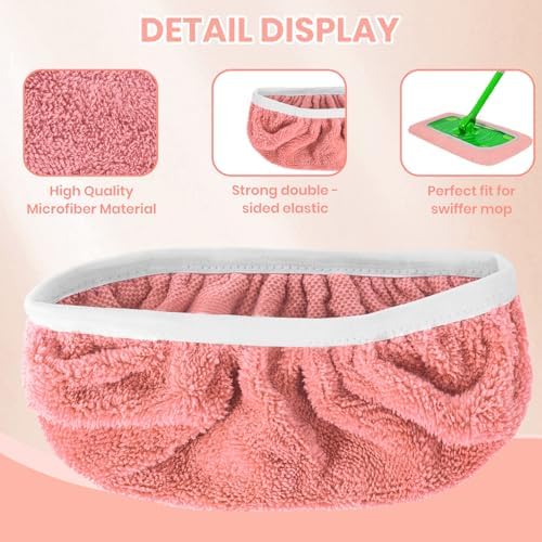 6 Pack Reusable Microfiber Mop Pads - Image 3
