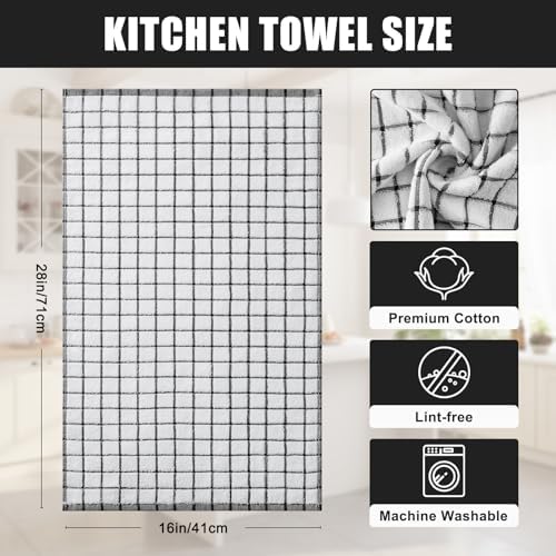 Homaxy Premium Kitchen Towels, Check Design - Image 3
