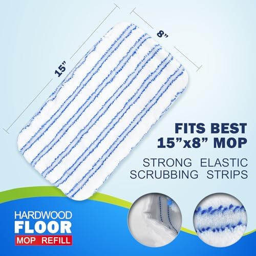 Large Surface Flat Mop, 15x8 Inches, Reusable & Washable, Compatible - Image 2