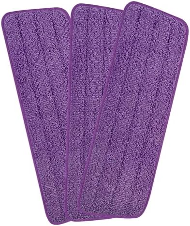 3 Pack 16.5 inch Reusable Mop Pads Microfiber Spray Mop Replacement Heads by H-Gamely