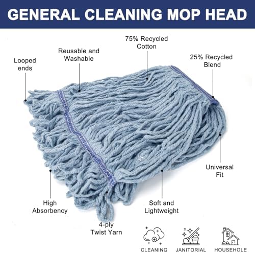 KeFanta 3 Pack Heavy Duty Commercial Mop Head Replacement - Image 5