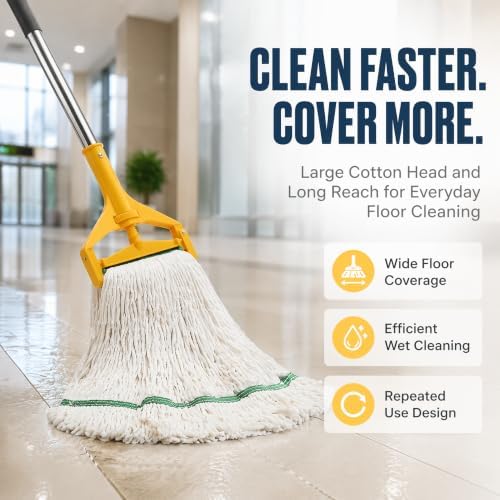 2 Pack 20 Oz Commercial Cotton Mop - Image 6