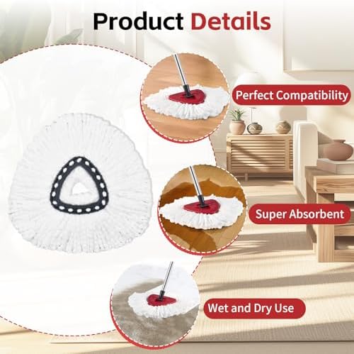 ANREKEYH Spin Mop Head, Handle Replacement - Image 5