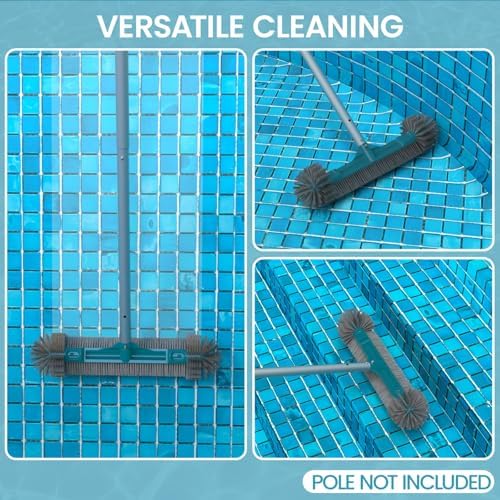 20” Pool Brush Head with Round Ends, Nylon Bristles, Extra Wide Plastic Pool - Image 5