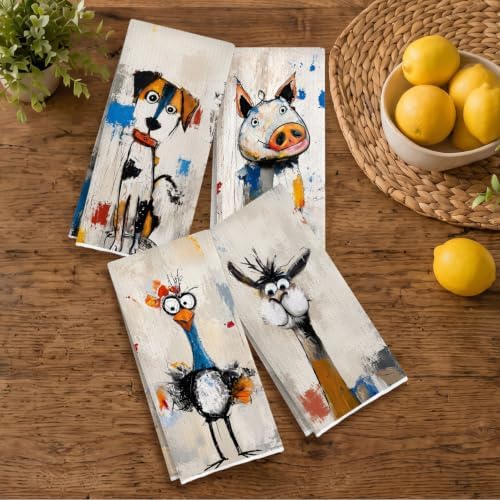 Whimsical Animals Kitchen Towels Set - Image 5