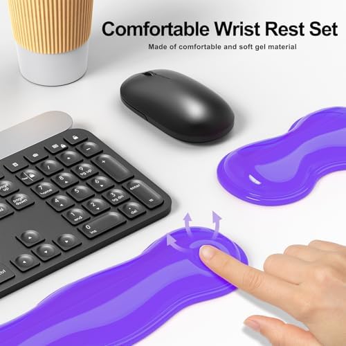 MOKURU Gel Keyboard and Mouse Wrist Rest Set, Comfort Ergonomic Wrist Support - Image 4