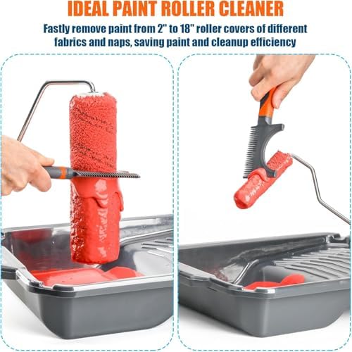 4-in-1 Paint Brush Comb and Paint Roller Cleaner Tool - Image 4