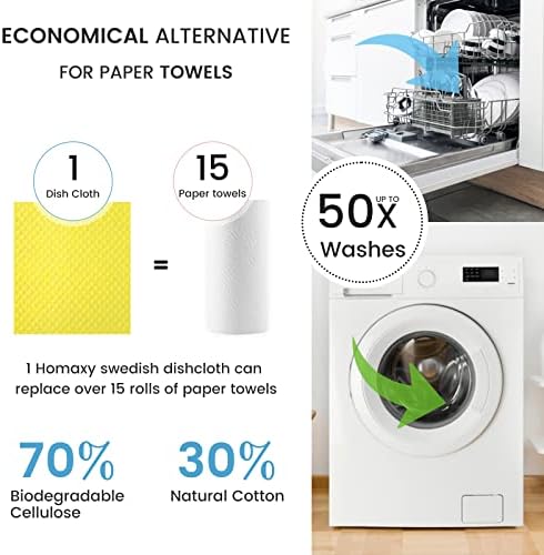 Homaxy Swedish Dishcloths for Kitchen, 15 Pack - Image 4