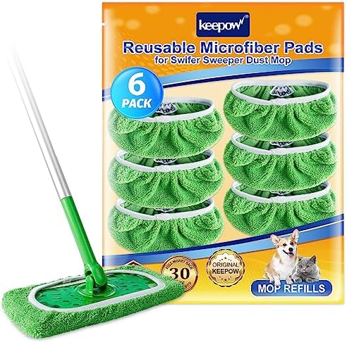 KEEPOW Reusable Mop Pads Refills Compatible by KEEPOW