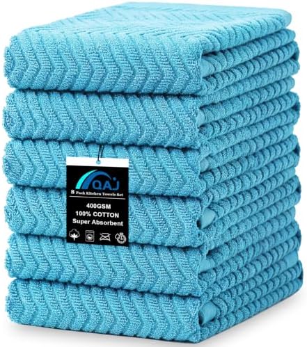 6 Pack Premium Cotton Kitchen Towels Sets, Super Absorbent Kitchen Hand Towels by Unknown