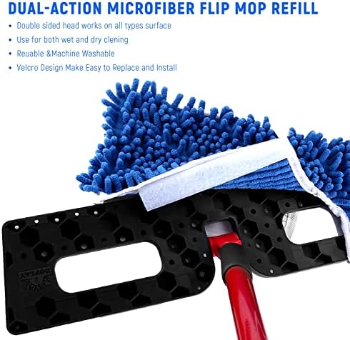 4 Pack Microfiber Flip Mop Refills, Compatible - Image 2