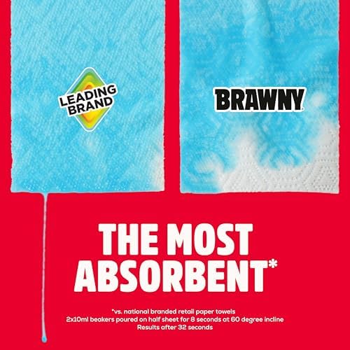 Brawny Tear-A-Square 3-Ply Paper Towels, 6 Double Rolls = 12 Regular Rolls - Image 5