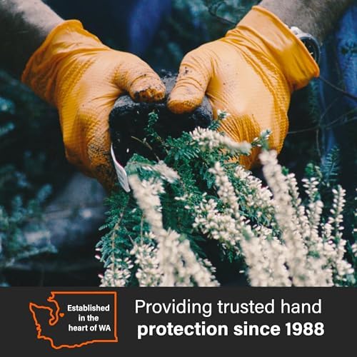 GLOVEWORKS Nitrile Gloves Disposable Orange 8 mil - Image 3