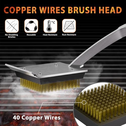 ENLOY 17" Grill Brush & Scraper - Image 3