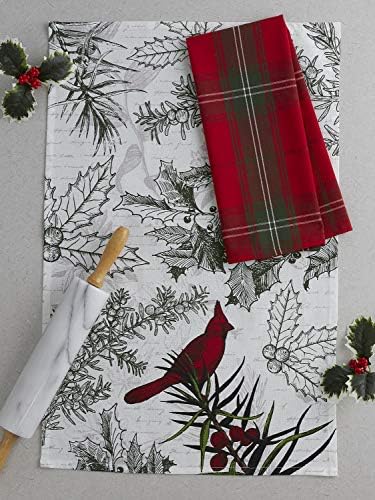 DII Christmas Kitchen Towel Set, Floral Tea Towels - Image 2