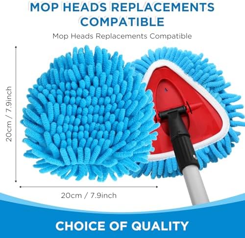 Baderke 3 Pack Chenille Duster Replacement Mop Heads Refills - Image 2