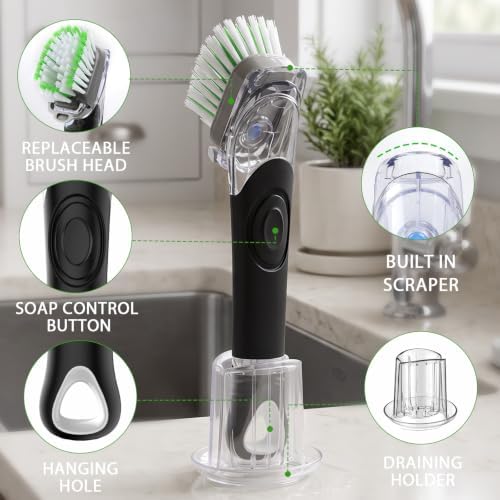 Pot and Pan Cleaning Brush, Heavy Duty Dish Brush - Image 5