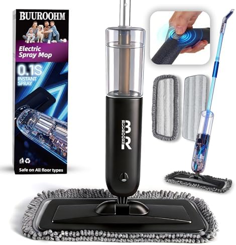 Electric Spray Mop Hardwood Floor Cleaning Cordless Wet Dry Floor Cleaner by MakeCleaningEfficientFun