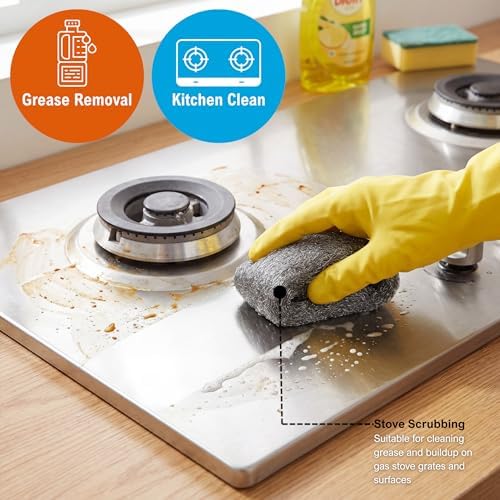 PAMI #0 Medium Fine Steel Wool Scrubber Pads, Non-Scratch - Image 5