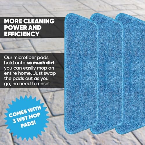 3-Pack Cinch Mop Replacement Heads, Microfiber Mops - Image 7