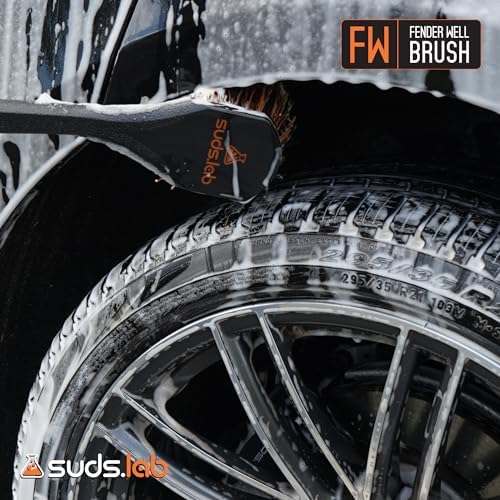 Suds Lab FW Fender Well Brush, Long Handle Tire Cleaner - Image 7