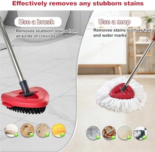 Mop Heads Replacements, Mop Handle, Scrub Brush, Base - Image 4