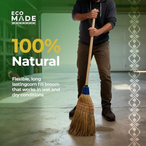 Handmade Corn Broom with Wood Handle 56 Inch - Image 5