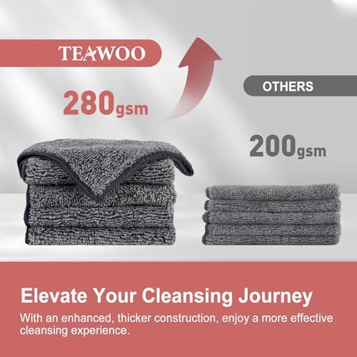 10 Pack Premium Washcloths, Highly Absorbent and Super Soft Face Towels - Image 4