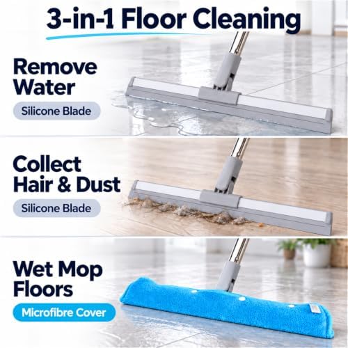 DrDirt Floor Squeegee | 120cm/47in Silicone Magic Broom - Image 2