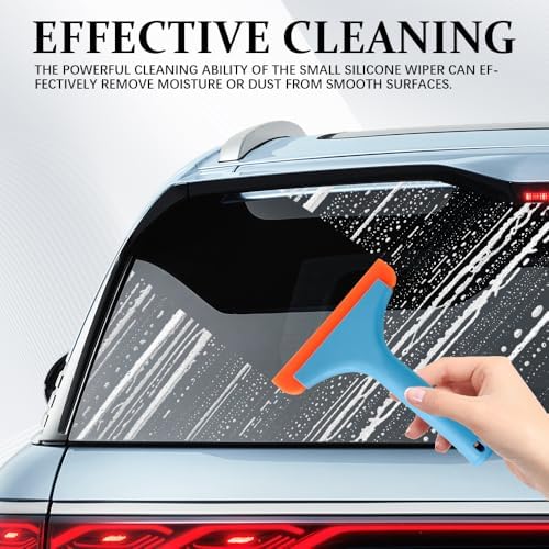 Small Silicone Window Squeegee, Car Windshield Water Blade Squeegee, 5.9 Inch - Image 5