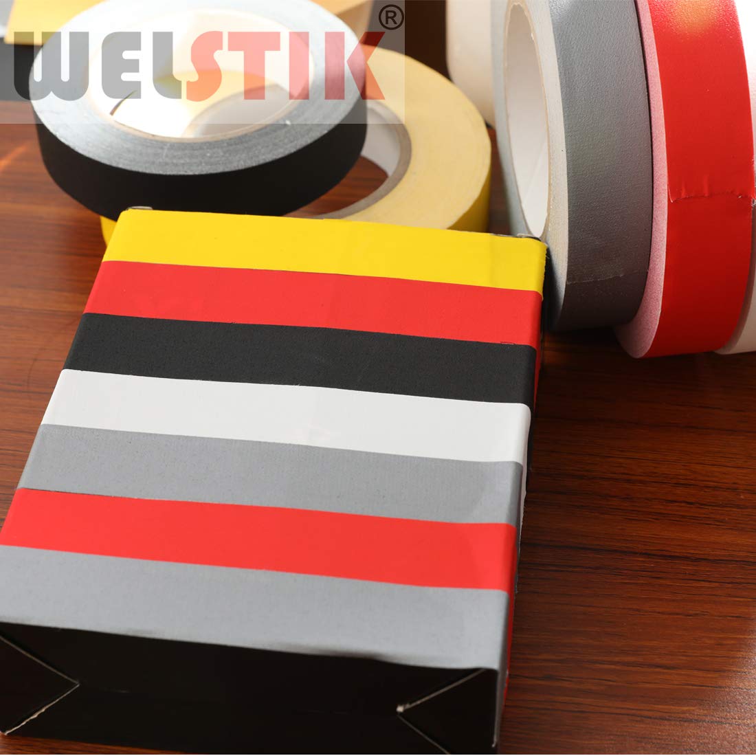 WELSTIK 2 Pack Gaffer Tape Yellow,2" X 33 Yards-10% Longer-Heavy Duty Gaffer Floor Tape Matte Finish for Film Schools, Box-Sealing,Non-Reflective Easy to rip