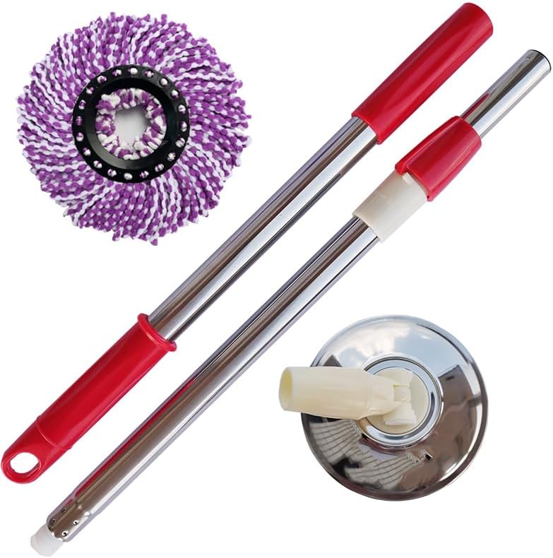 Spin Mop Replacement Handle, 47.6-inch 360 Degrees Rotating Telescopic by Unknown