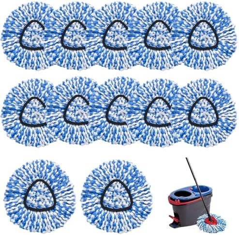 12 Pack Spin Mop Replacement Heads Compatible by YWSHF