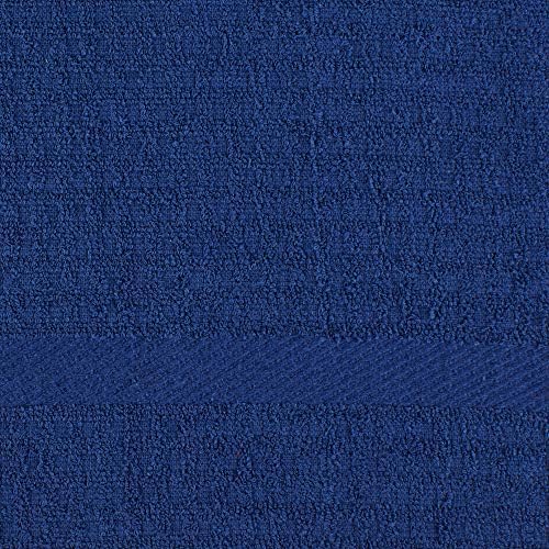 DII Basic Terry Collection Waffle Dishtowel Set, Solid Nautical Blue, 4 Piece - Image 4