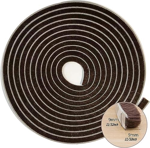 Weather Stripping Brush for Sliding Windows/Doors Frame Side, Pile Self by Zhilokdor