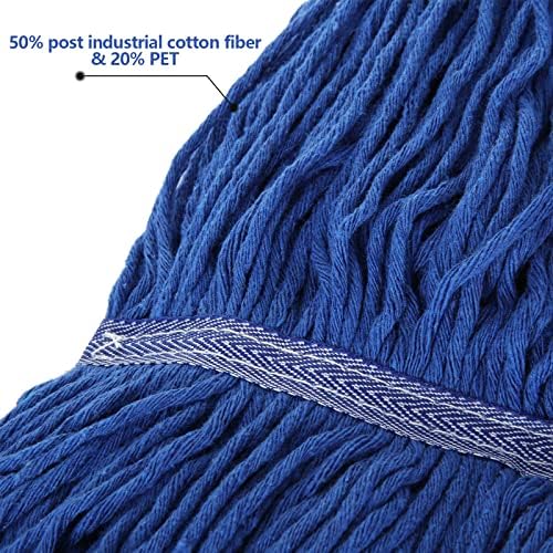 4Pcs Commercial String Mop Head, Loop-End Mop Head Replacement, Heavy Duty Mop - Image 4