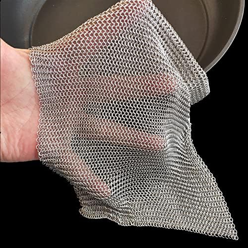 Cast Iron Cleaner and Chainmail Skillet Scrubber by Taspooke
