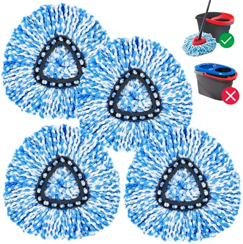 Spin Mop Replacement Head, Thick Microfiber Refills by DUOSHIDA