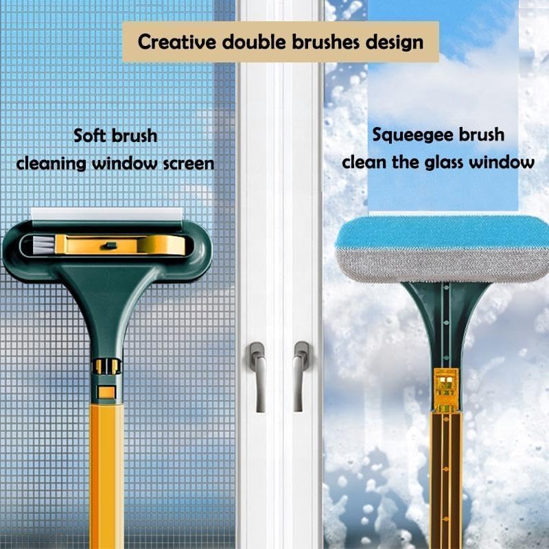 Upgrade Window Screen Cleaner, 2 in 1 Detachable Window Cleaning Brush - Image 3