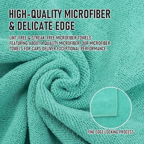 Tricol Clean Microfiber Cleaning Cloth, 12 Pack Ultra-Thick Cleaning Rags - Image 2