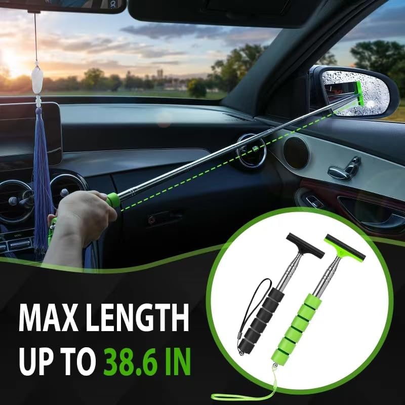 Side Mirror Squeegee, Retractable Car Rearview Mirror Wiper - Image 5