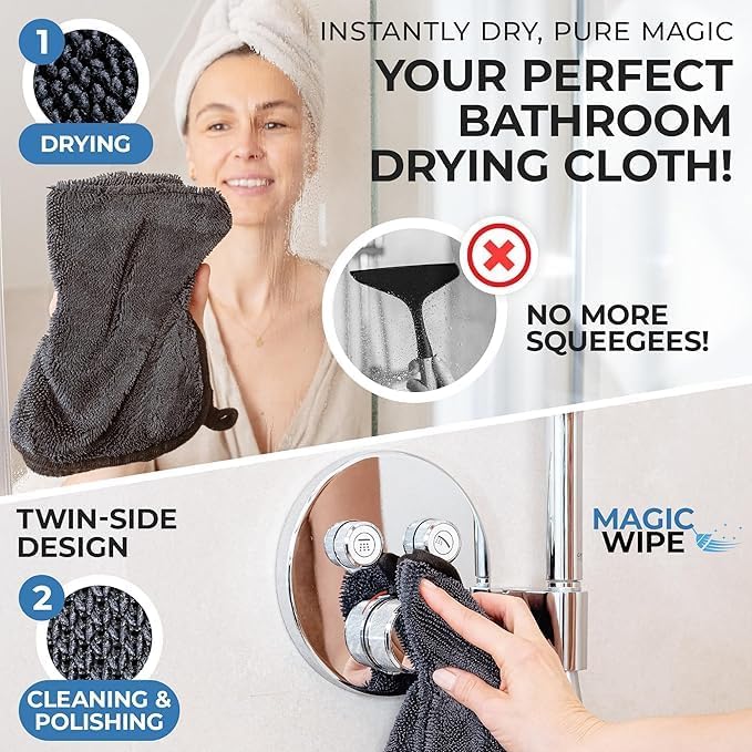 Magicwipe® Bathroom Drying Cloth – Removes Limescale & Hard Water Stains in - Image 2