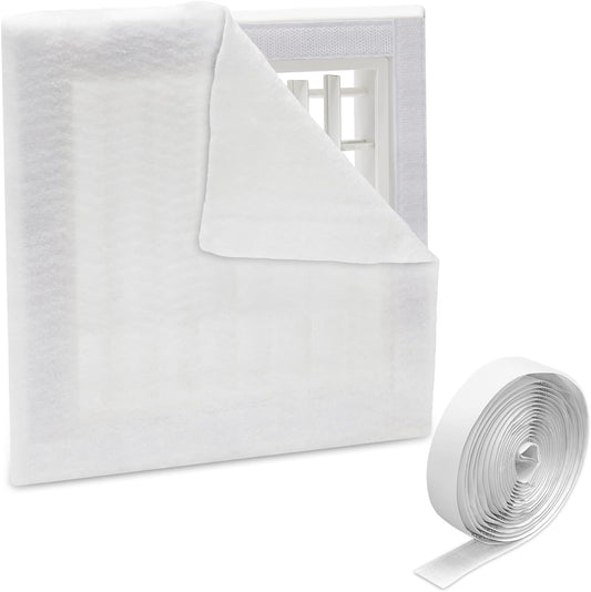 UCINNOVATE 20x117 inch MERV 13 Air Vent Filter Kit, Electrostatic AC Filter Material with 125" Tape, Cut to Size for HVAC Home Floor Ceiling Fan Intake, Stop Dust Pet Dander, 16Ft²