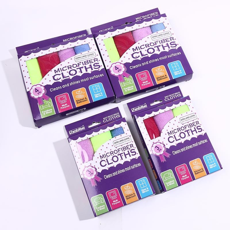 Microfiber Cleaning Cloths, 12 Multi-Color Pack, - Image 3
