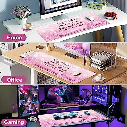 Mousepad Pink, Mouse Pad with Wrist Rest - Image 7
