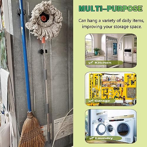 ULIBERMAGNET Magnetic Mop Broom Holder, Heavy Duty Movable Magnetic Broom - Image 4