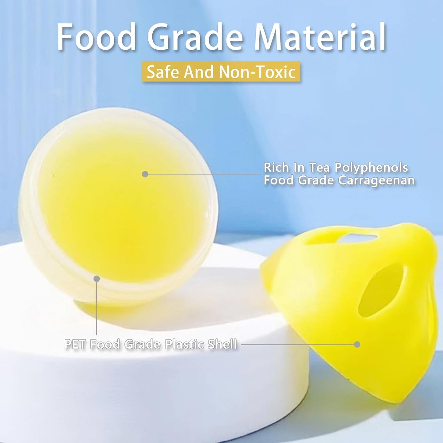Refrigerator Deodorizer, Fridge Deodorizer More Effective Than Baking Soda, Refrigerator Odor Absorber for Refrigerator Freezer and Freezer Compartments, Natural Gel，(4 Pcs/Lemon Flavor)