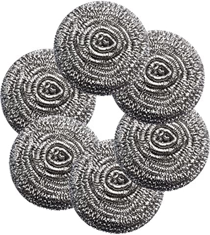 6Pcs Steel Wool Scrubbers by Docduet