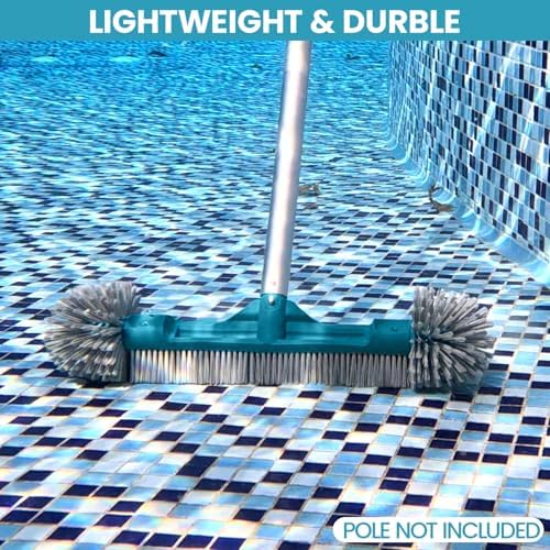 20” Pool Brush Head with Round Ends, Nylon Bristles, Extra Wide Plastic Pool - Image 7